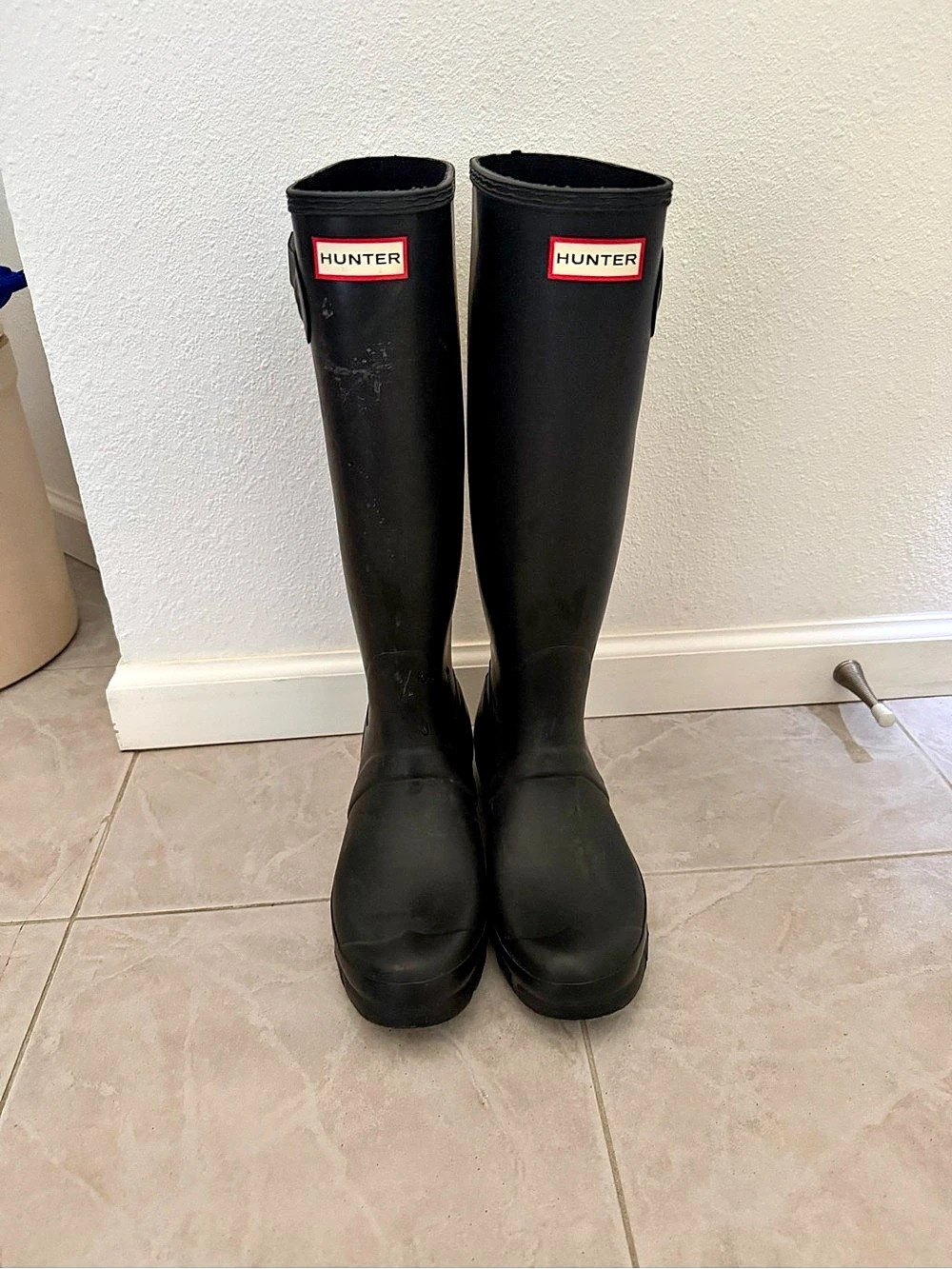 Hunter Original Tall Rain Boots Black US 9